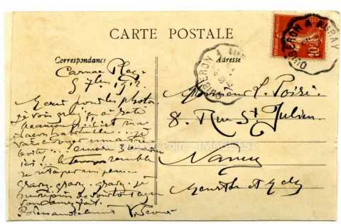 Lettre de Victor Prouvé (Carnac)